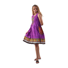 Trad Print Smocked Top Dress