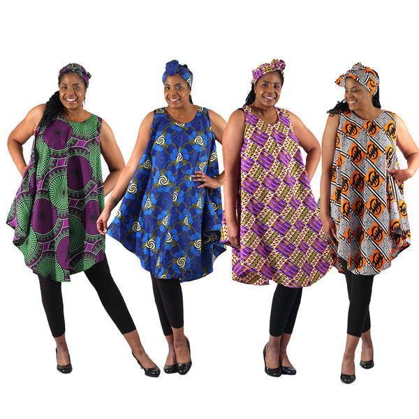 African Print Umbrella Dress