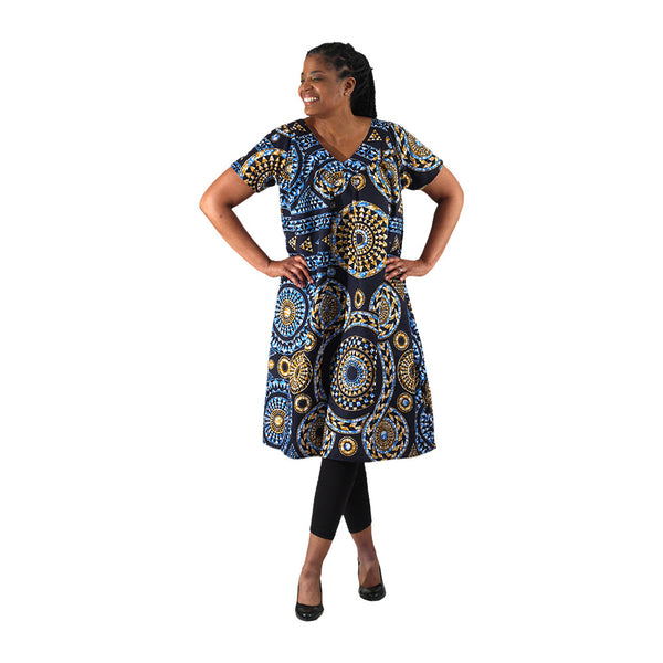 African Print Short Dress