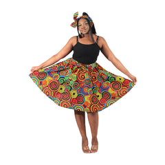 African Print Short Skirt