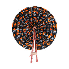 African Print folding fan