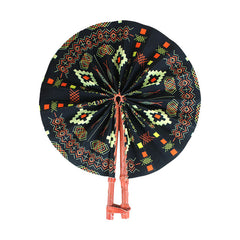African Print folding fan