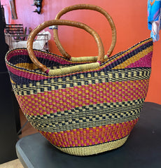 Woven & Leather Basket