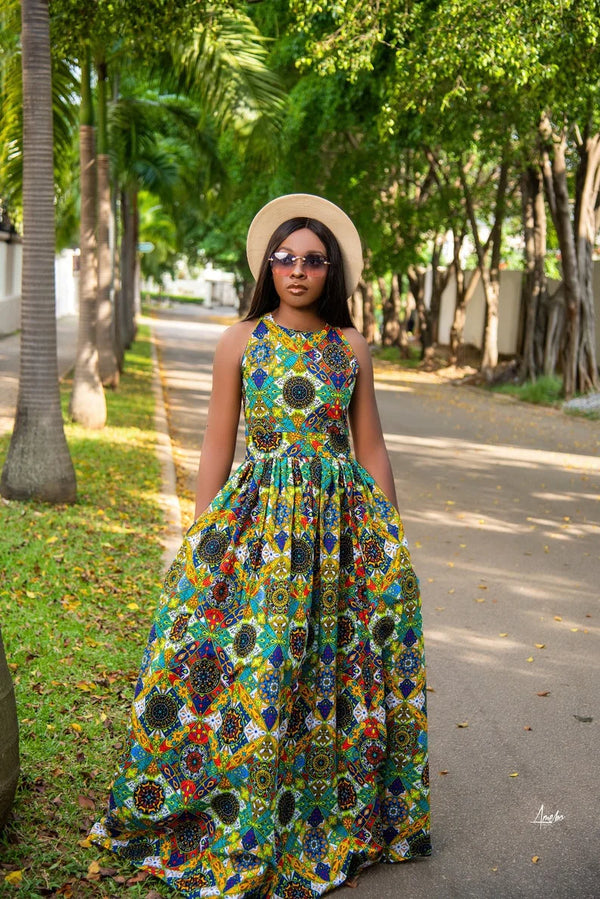 African print dress